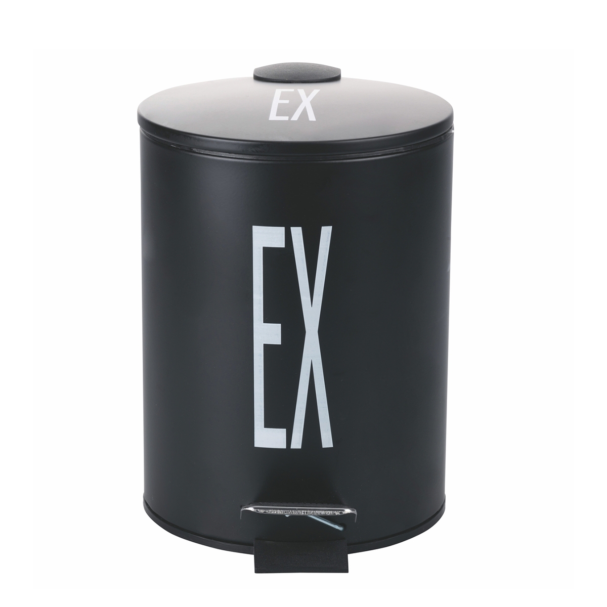 Cubo de basura de cocina 3L con pedal y balde extraíble negro Ex Bigismore Promoción