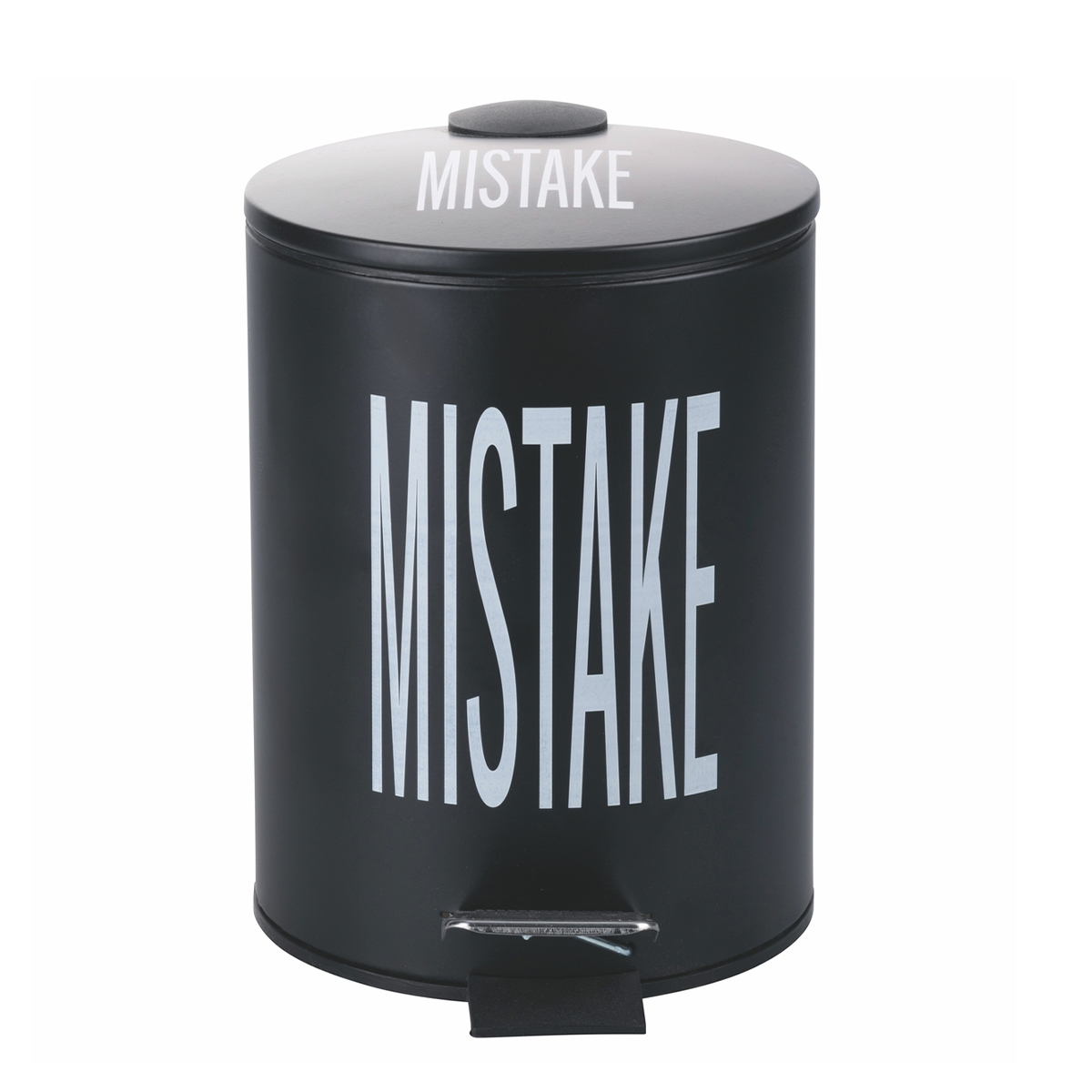 Cubo de basura negro con pedal y cubo extraíble 3L Mistake Bigismore Promoción