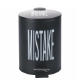 Cubo de basura negro con pedal y cubo extraíble 3L Mistake Bigismore Promoción