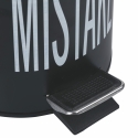 Cubo de basura negro con pedal y cubo extraíble 3L Mistake Bigismore Oferta