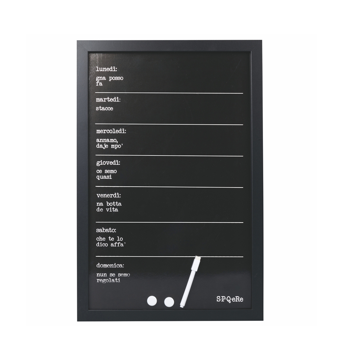 Pizarra magnética de pared agenda semanal 60x40 Week SPQeRe