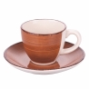 Juego de 6 tazas de café con platos diseño colorido Baita Oferta