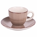 Juego de 6 tazas de café con platos diseño colorido Baita Rebajas