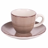 Juego de 6 tazas de café con platos diseño colorido Baita Rebajas