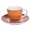 Juego de 6 tazas de café con platos diseño colorido Baita Descueto