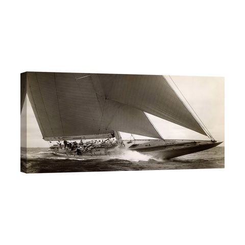 Cuadro impresión barco de vela vintage J Class Sailboat, 1934 Edwin Levick Promoción