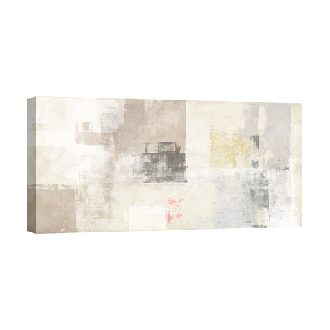 Cuadro abstracto beige y blanco impresión en lienzo Natural Ludwig Maun Promoción
