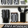 Set de 6 tazas de café con platillo de gres y soporte de acero Bigismore Venta