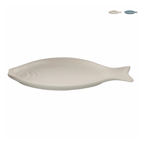 Plato ovalado de cerámica diseño marino 31x12,5 cm Kos Promoción