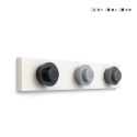 Perchero de pared 3 ganchos redondos de colores LEGO Wall Hanger Rack Rebajas