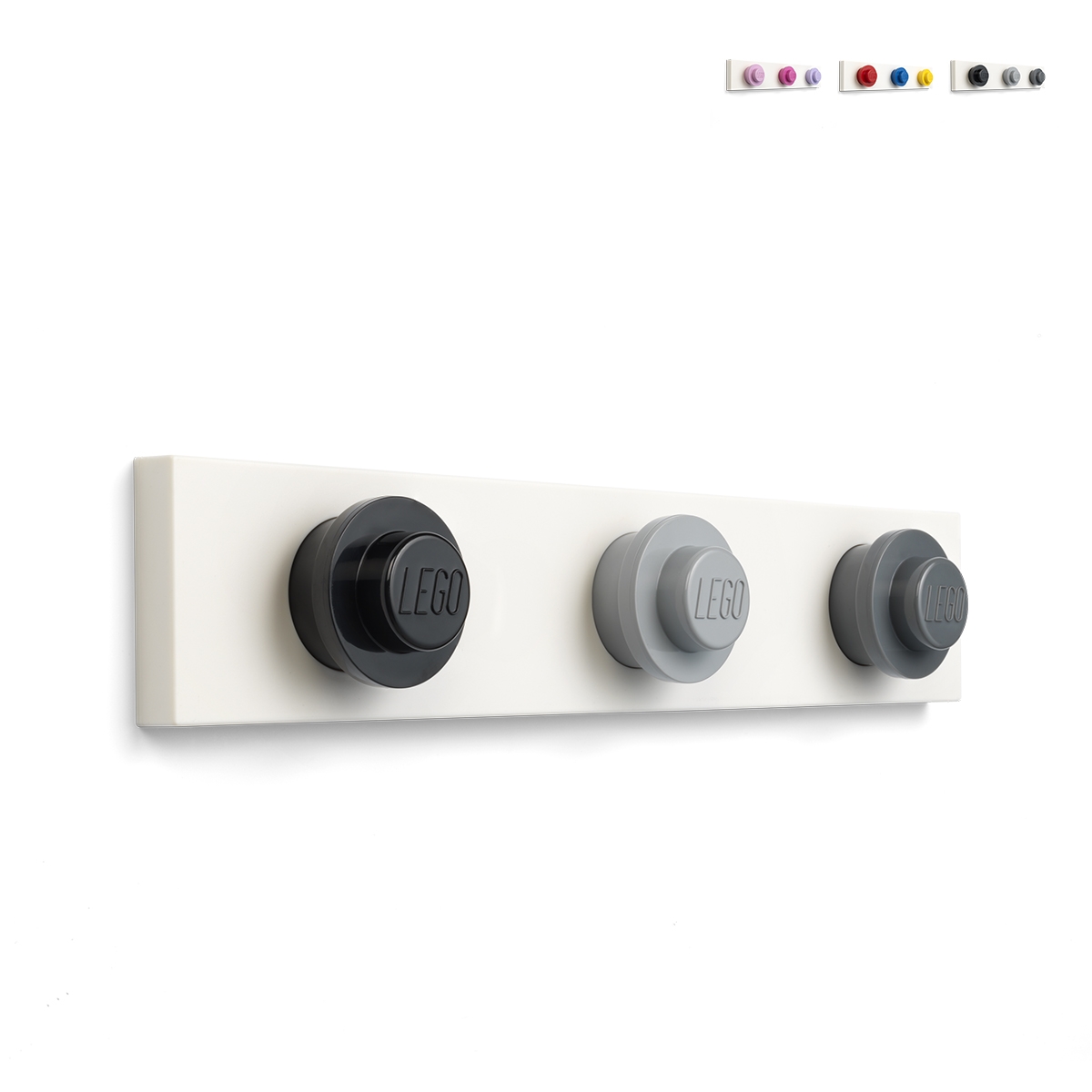 Perchero de pared 3 ganchos redondos de colores LEGO Wall Hanger Rack Rebajas