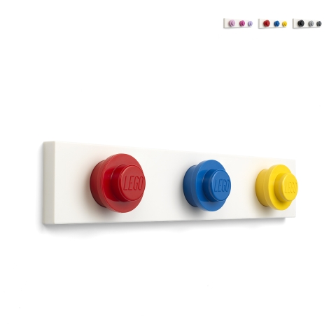 Perchero de pared 3 ganchos redondos de colores LEGO Wall Hanger Rack Promoción