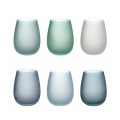 Set de vasos de vidrio azul efecto hielo 600 ml Happy Hour Ocean Promoción