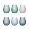 Set de vasos de vidrio azul efecto hielo 600 ml Happy Hour Ocean Promoción