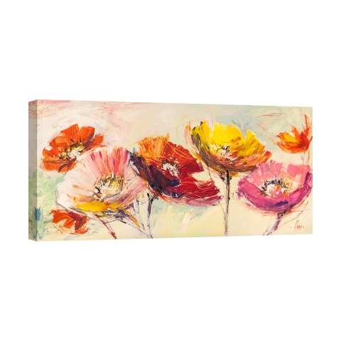 Cuadro floral colorido impresión en lienzo Nel vento Luigi Florio Promoción