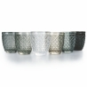 Juego de 6 vasos de agua de vidrio transparente gris Castle Stone Venta