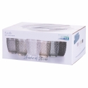 Juego de 6 vasos de agua de vidrio transparente gris Castle Stone 