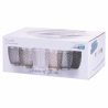 Juego de 6 vasos de agua de vidrio transparente gris Castle Stone 