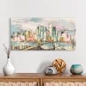 Impresión en lienzo de paisaje urbano moderno Colores en Manhattan Luigi Florio Venta