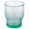 Juego de 6 vasos de agua artesanales de vidrio color verde Unico Greenery Descueto