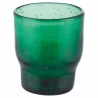 Juego de 6 vasos de agua artesanales de vidrio color verde Unico Greenery Stock