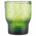 Juego de 6 vasos de agua artesanales de vidrio color verde Unico Greenery Modelo