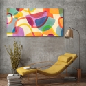 Cuadro moderno impresión abstracta en lienzo canvas Fun Fair Steve Roja Venta