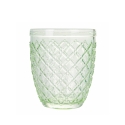 Juego de 6 vasos de vidrio verde transparente Castle Greenery Descueto