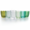 Juego de 6 vasos de vidrio verde transparente Castle Greenery Venta