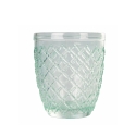 Juego de 6 vasos de mesa de vidrio transparente azul Castle Ocean Stock