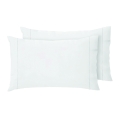 Juego de 2 fundas para almohadas 50x80cm de algodón blanco con solapa Toronto Promoción