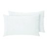 Juego de 2 fundas para almohadas 50x80cm de algodón blanco con solapa Toronto Promoción