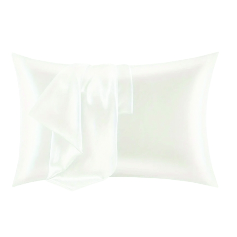 Funda de almohada individual de seda pura 50x80 cm blanca Savanna Promoción