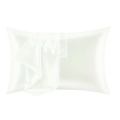 Funda de almohada individual de seda pura 50x80 cm blanca Savanna Promoción