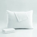 Juego de 2 fundas de almohada 50x80 cm de algodón blanco con cierre Dallas Venta