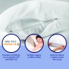 Juego de 2 fundas de almohada 50x80 cm de algodón blanco con cierre Dallas Oferta