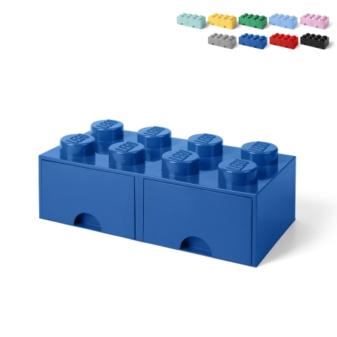 Cajonera de ladrillo con 2 cajones LEGO Brick Drawer 8 botones Promoción