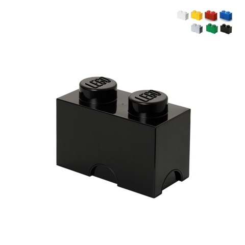 Caja de almacenamiento rectangular apilable LEGO Brick 2 botones Promoción