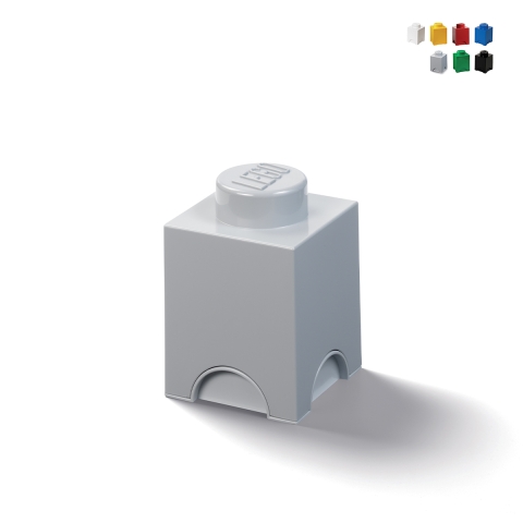 Contenedor cuadrado apilable LEGO Brick 1 botón Promoción