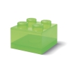 Contenedor transparente con tapa LEGO Brick 4 botones Precio