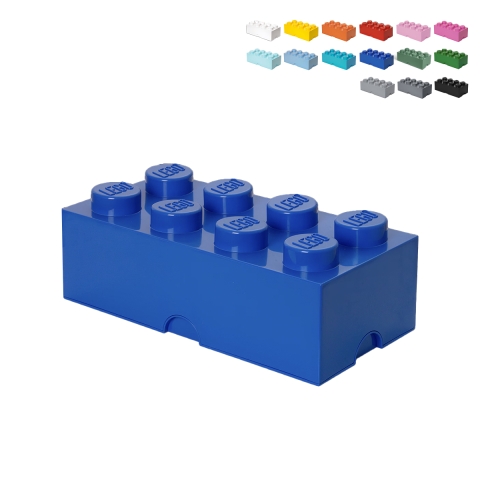 Contenedor apilable con tapa LEGO Storage Brick 8 botones Promoción
