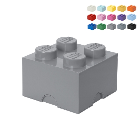 Contenedor cuadrado apilable LEGO Brick 4 botones Promoción