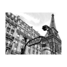 Impresión artística en lienzo blanco y negro Metropolitain Paris Pangea Images Oferta