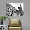 Impresión artística en lienzo blanco y negro Metropolitain Paris Pangea Images Rebajas