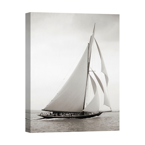 Cuadro impresión en lienzo barco de vela vintage en blanco y negro Britannia Promoción