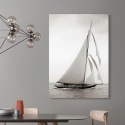 Cuadro impresión en lienzo barco de vela vintage en blanco y negro Britannia Rebajas