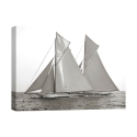 Impresión en blanco y negro sobre lienzo barco de vela Columbia & Shamrock 1901 Promoción