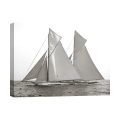 Impresión en blanco y negro sobre lienzo barco de vela Columbia & Shamrock 1901 Promoción