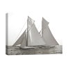 Impresión en blanco y negro sobre lienzo barco de vela Columbia & Shamrock 1901 Promoción