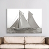 Impresión en blanco y negro sobre lienzo barco de vela Columbia & Shamrock 1901 Rebajas
